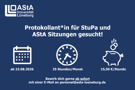 Protokollant*in für StuPa/AStA Sitzungen ab August gesucht! :)